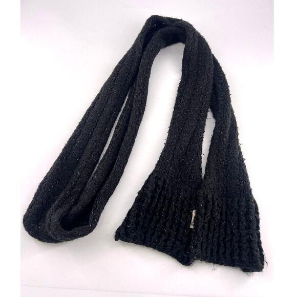 Universal Thread Winter Knit Scarf Womens Black Long Warm 110 Inches Long - Picture 2 of 4
